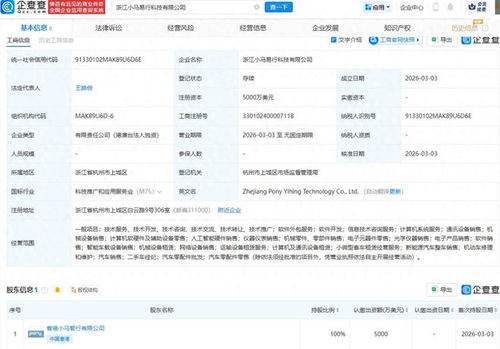 小馬智行浙江布局新篇章 易行科技成立，注冊資本5000萬美元進軍計算機軟硬件零售市場